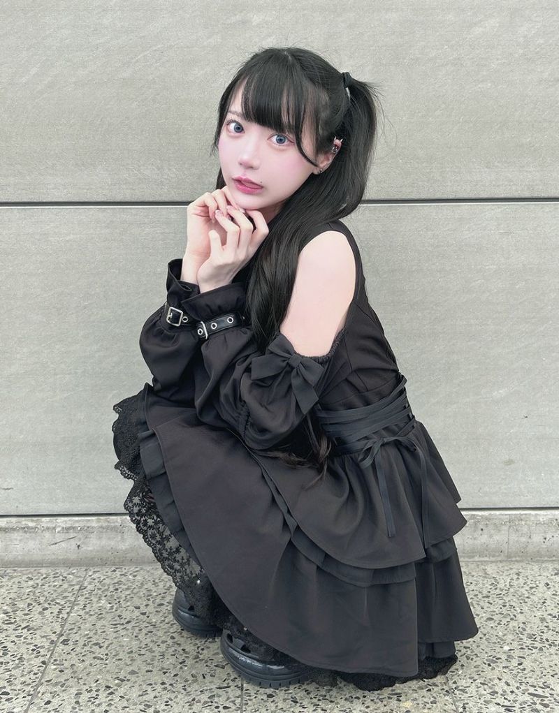 ♥ ililil ♥ 地雷ちゃんの勝負わんぴ 黒 ililil【イルイルイル】地雷ちゃんの勝負わんぴ/全2色