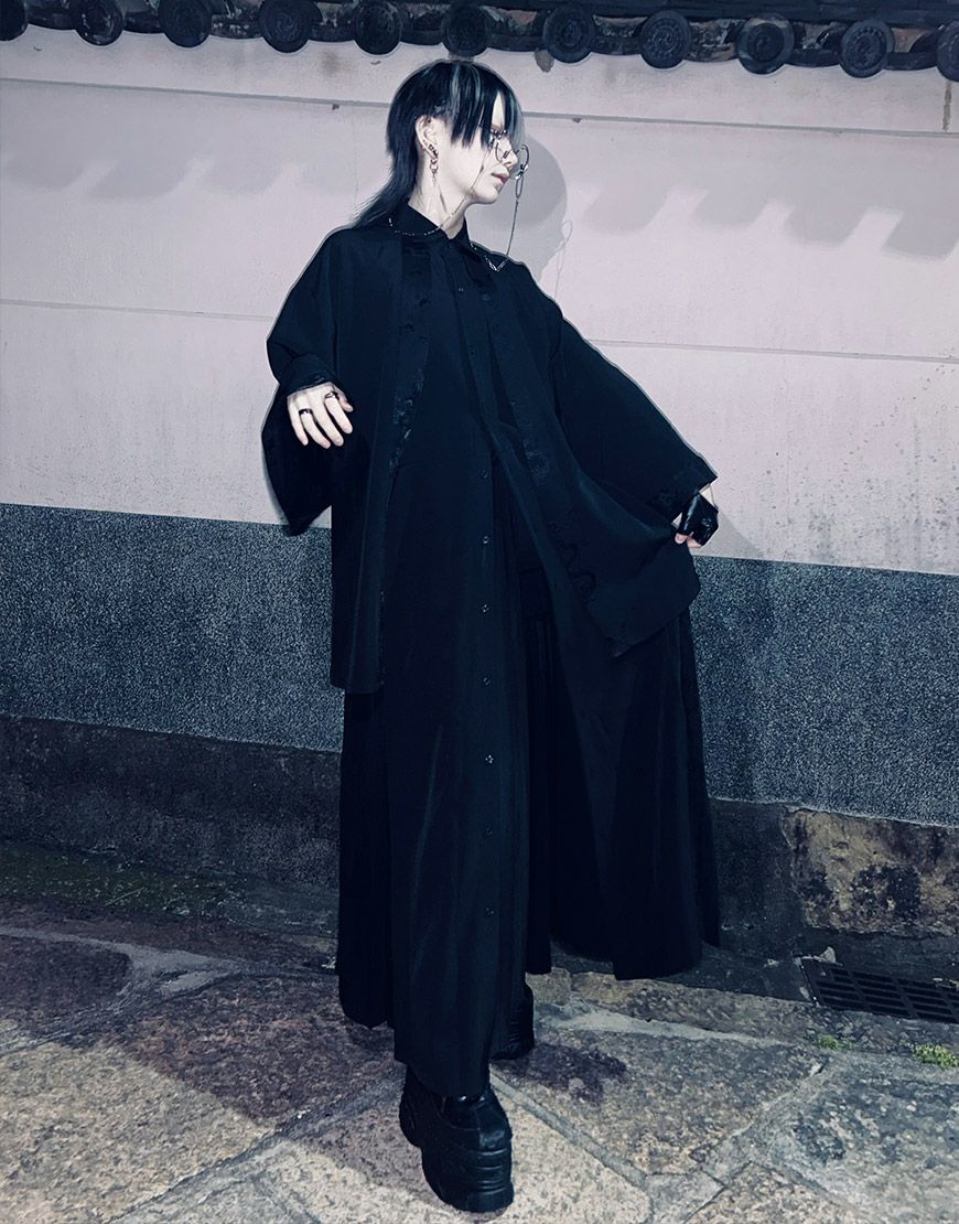 ililil【イルイルイル】切り替え和風シャツワンピース/全1色 