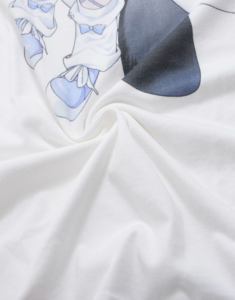 ililil　イルイルイル　熊猫てんしちゃんTシャツ　全1色　ホワイト　水色界隈 ililil イルイルイル 熊猫てんしちゃんTシャツ 全1色 ホワイト