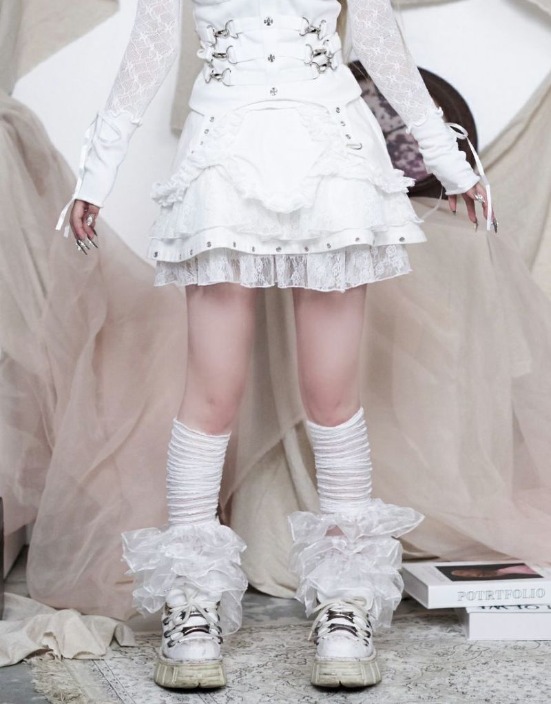 y2k 平成 姫ギャル リボン レース フリル レッグカバー リボン×レースレッグカバー | 雑貨 | axes femme online shop