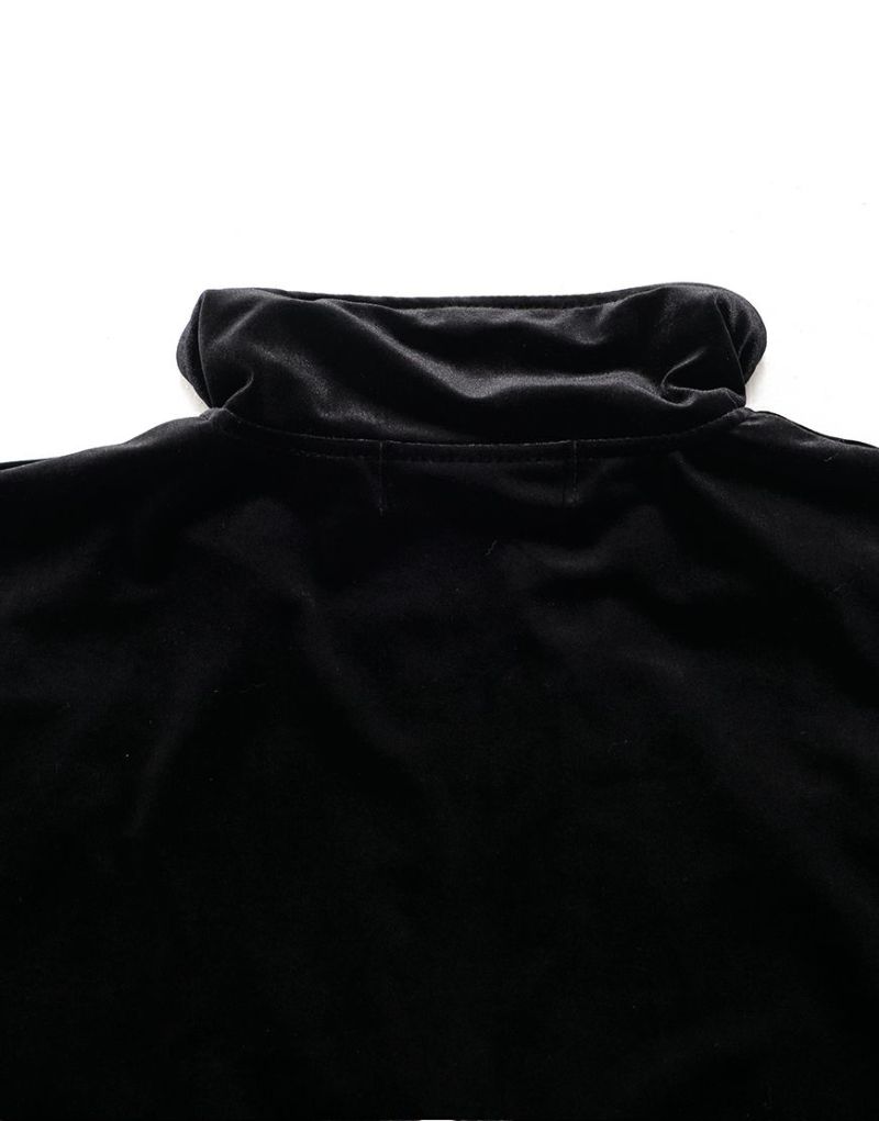 ililil【イルイルイル】和柄刺繍ベロアトラックジャケット/全1色