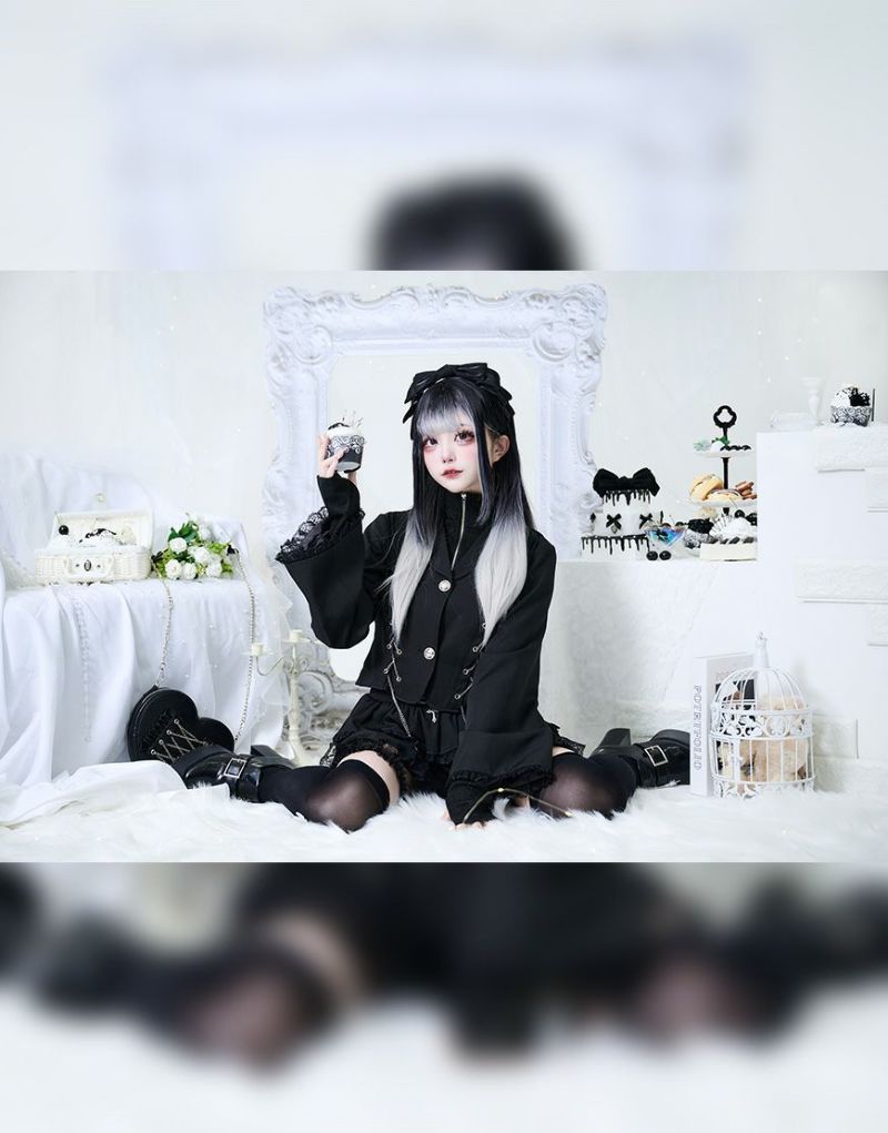 ililil おめかし地雷ちゃんチェーンあみあみジャケット ililil【イルイルイル】おめかし地雷ちゃんチェーンあみあみ