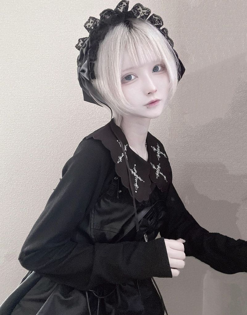 liliylulu様 LIZ LISA Doll Knit Zip Hoodie Black Shibuya109 Gal GYARU