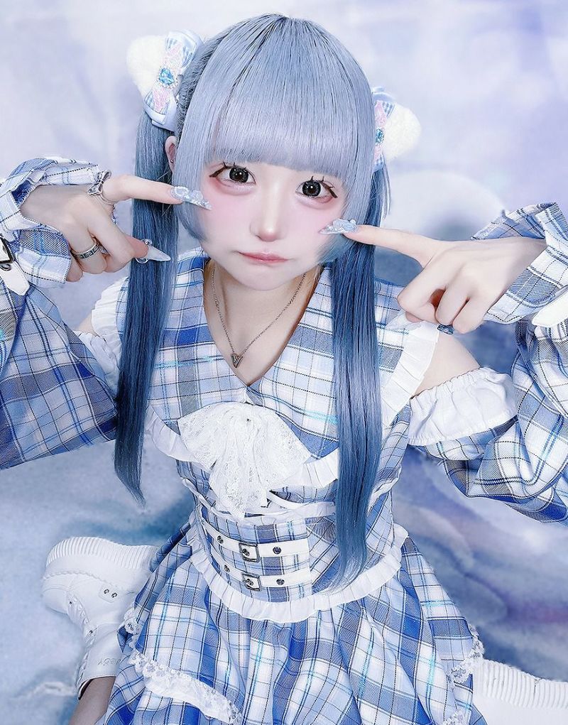 ililil　地雷ちゃん推しに会う日の最終兵器ワンピース　地雷系　量産型　長袖 ililil地雷ちゃん推しに会う日の最終兵器 全3色色 ワンピース
